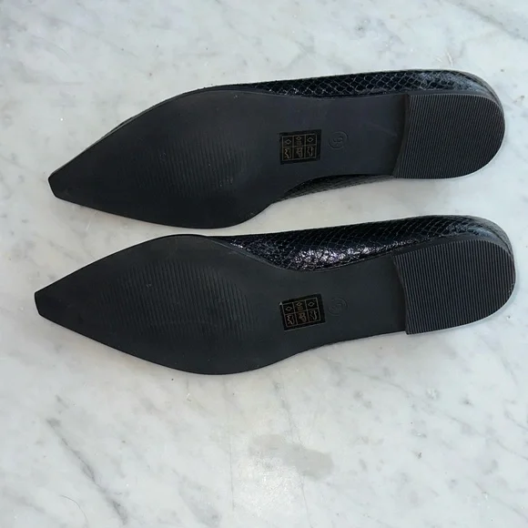 NEW ASOS Design Lifetime Pointed Black Ballet Flat - Picture 4 of 4